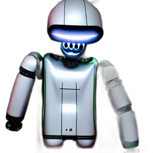 robot, staff, 3d render, concept art transparent PNG cut-out