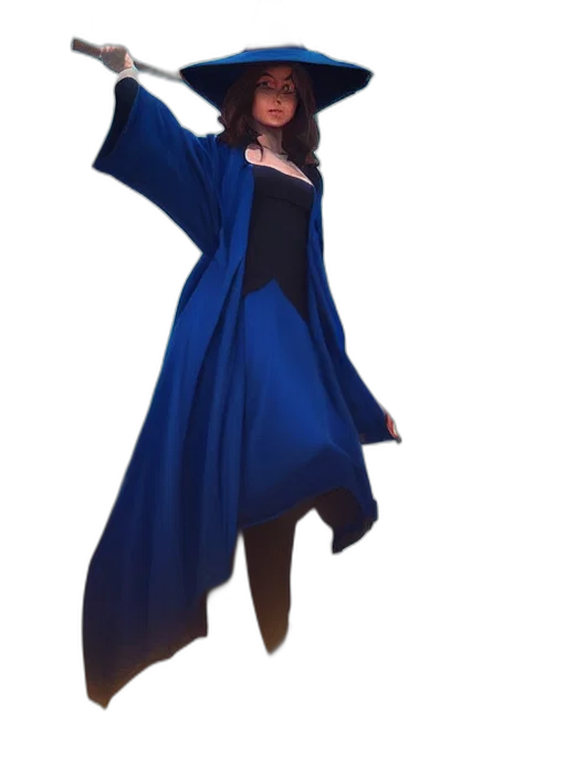 dress, jacket, staff, concept art transparent PNG cut-out