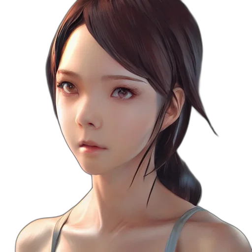 face, staff, robot, photorealistic transparent PNG cut-out
