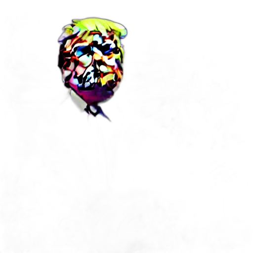 mask, face, creature, crown, comic book art, concept art, watercolor, pixel art transparent PNG cut-out