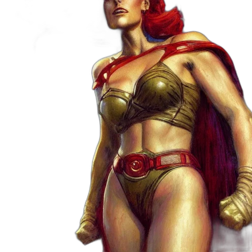 comic book art, concept art, fantasy art, photorealistic transparent PNG cut-out