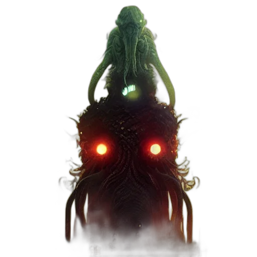 creature, mask, staff, concept art transparent PNG cut-out