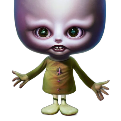 creature, robot, face, staff transparent PNG cut-out