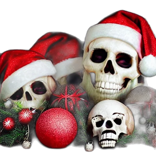 photorealistic, gigantic, christmas, three transparent PNG cut-out