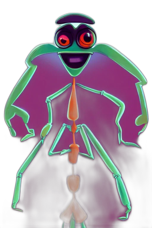 creature, staff, mask, robot, concept art, 3d render, cartoon, pixel art transparent PNG cut-out