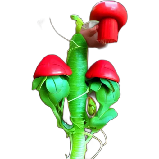 dragon, staff, weapon, flower transparent PNG cut-out
