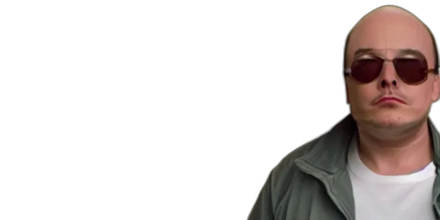 jacket, staff, face, hat, photorealistic, scene, bald, elon transparent PNG cut-out