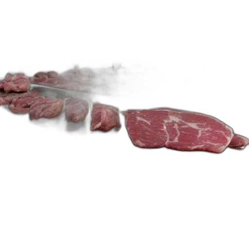 food, weapon, animal, staff, photorealistic, 3d render, meat, processing transparent PNG cut-out