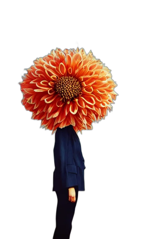 flower, umbrella, staff, crown, photorealistic, 3d render, concept art, oil painting transparent PNG cut-out