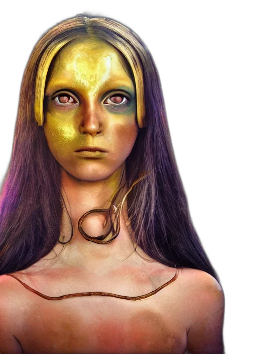 jewelry, mask, face, fantasy art, concept art, photorealistic, 3d render, golden transparent PNG cut-out