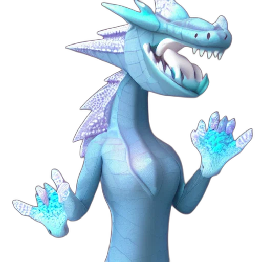 dragon, staff, creature, animal transparent PNG cut-out