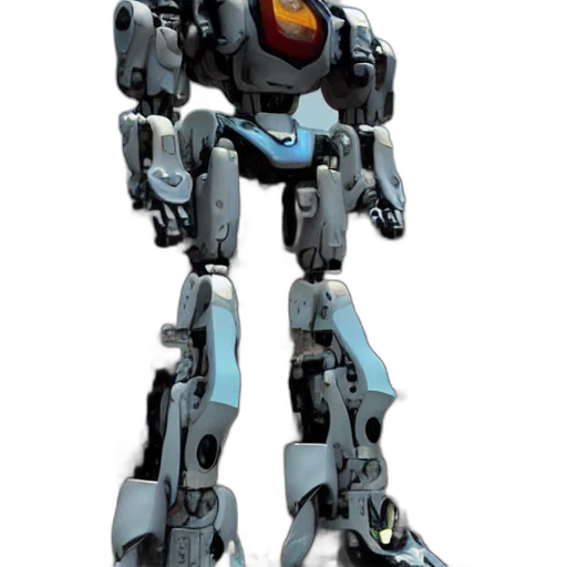 robot, weapon, concept art, 3d render, mecha, favela transparent PNG cut-out