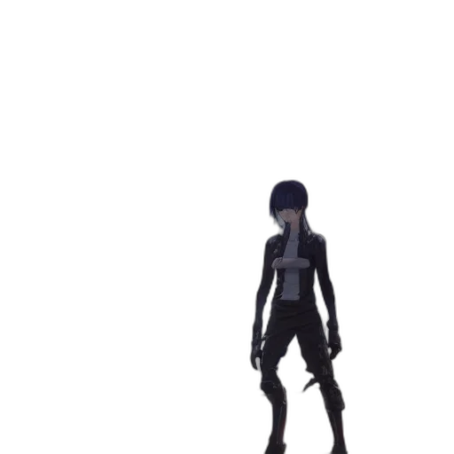robot, jacket, weapon, staff, concept art, 3d render, pixel art, cyberpunk transparent PNG cut-out