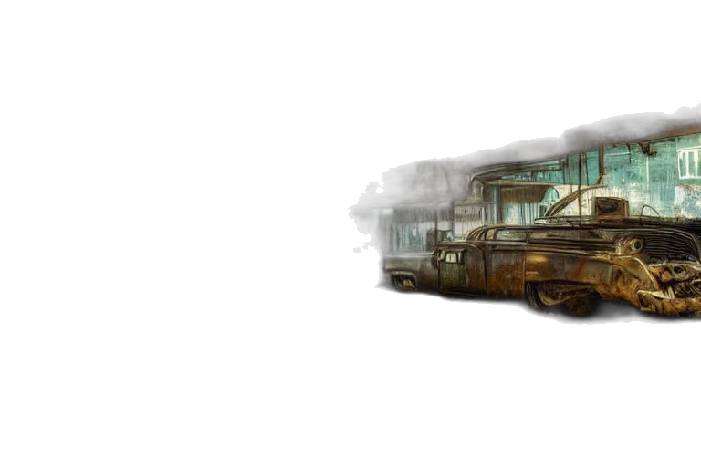 car, weapon, robot, concept art, watercolor, pixel art, fantasy art, fog transparent PNG cut-out