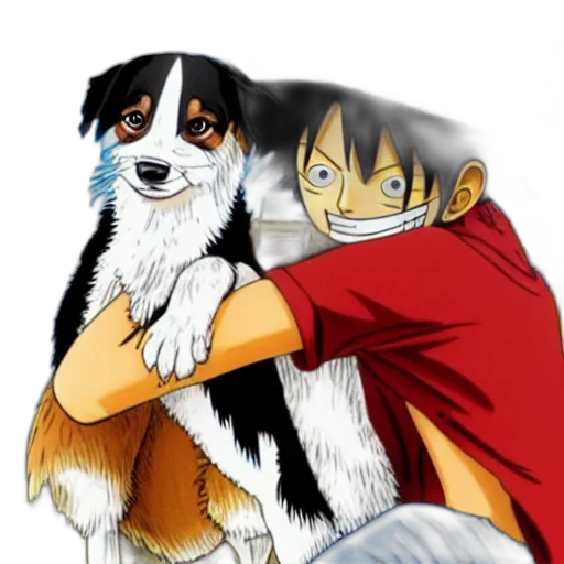 animal, anime, photorealistic, pixel art, watercolor, luffy, one, piece transparent PNG cut-out