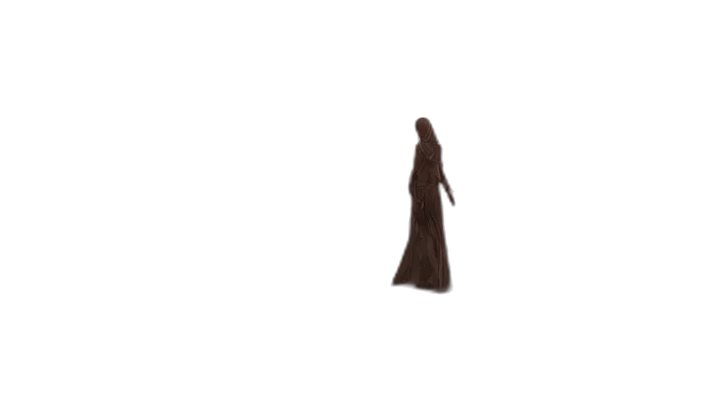 dress, staff, hair, jacket transparent PNG cut-out