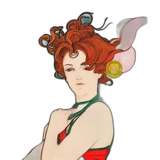 staff, dress, crown, concept art, pixel art, anime, fantasy art, red transparent PNG cut-out