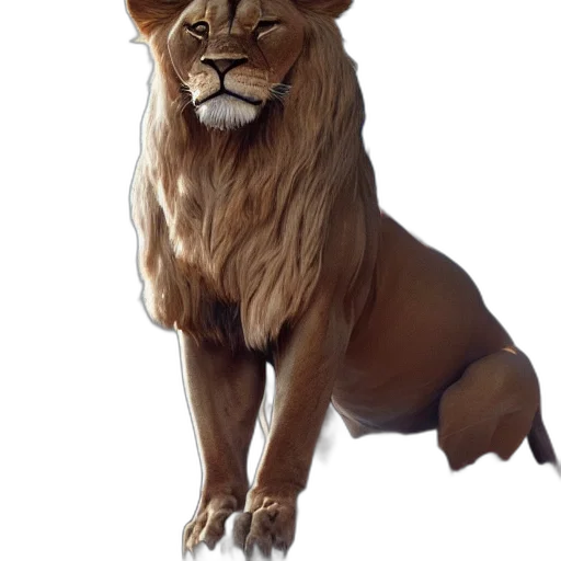 animal, crown, staff, creature, photorealistic, concept art, 3d render, fantasy art transparent PNG cut-out