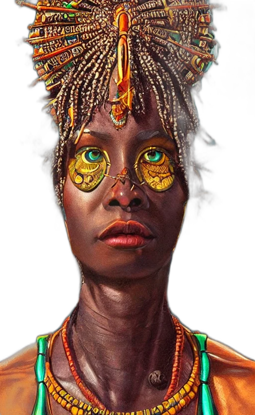 face, jewelry, mask, crown, concept art, photorealistic, cyberpunk, fantasy art transparent PNG cut-out