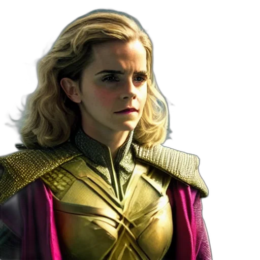 comic book art, concept art, fantasy art, photorealistic, golden, cinematic, still, emma transparent PNG cut-out