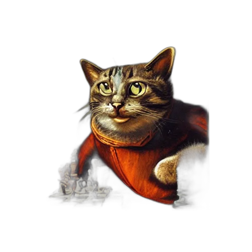 staff, animal, concept art, fantasy art, pixel art, photorealistic, cat, playing transparent PNG cut-out