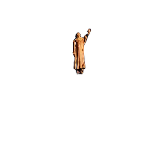 dress, staff, robot, jacket, pixel art, concept art, 3d render, golden transparent PNG cut-out