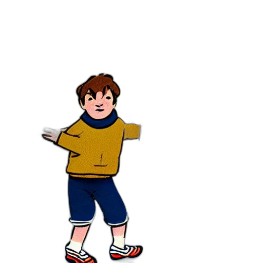 jacket, staff, creature, weapon transparent PNG cut-out