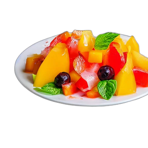 food, photorealistic, 3d render, mouth transparent PNG cut-out