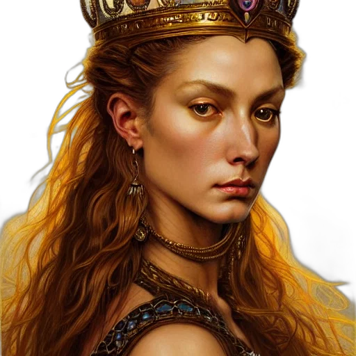 crown, jewelry, face, fantasy art transparent PNG cut-out