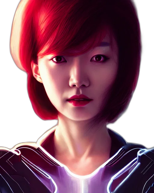 face, robot, photorealistic, comic book art, concept art, fantasy art, outer space, red transparent PNG cut-out