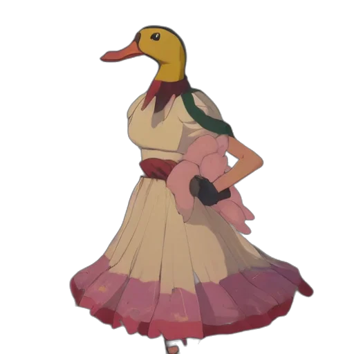 dress, animal, staff, creature transparent PNG cut-out