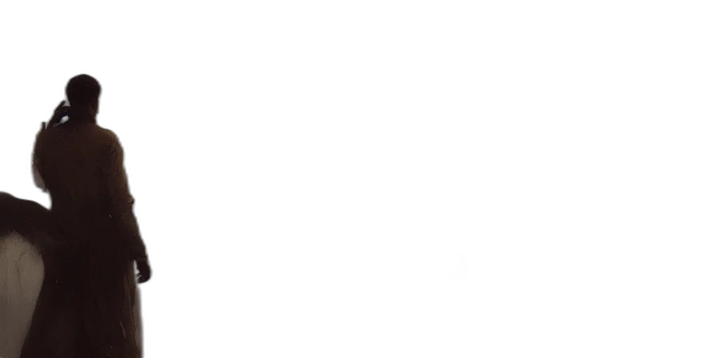 staff, face, monochrome, pastel, blade, runner, movie, still transparent PNG cut-out