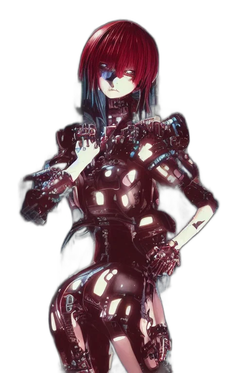 robot, dress, creature, cyberpunk transparent PNG cut-out