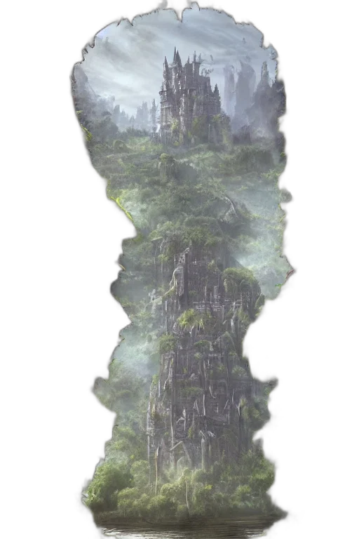 tree, sword, dragon, hair transparent PNG cut-out