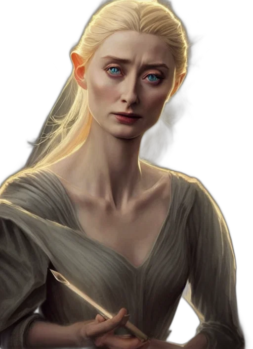 face, dragon, staff, dress, fantasy art, concept art, photorealistic, comic book art transparent PNG cut-out