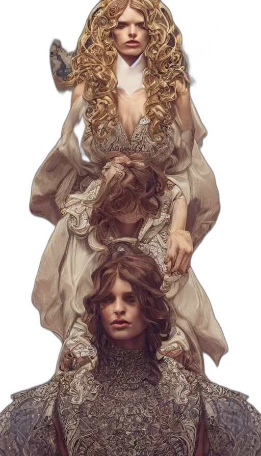 dress, hair, crown, face transparent PNG cut-out