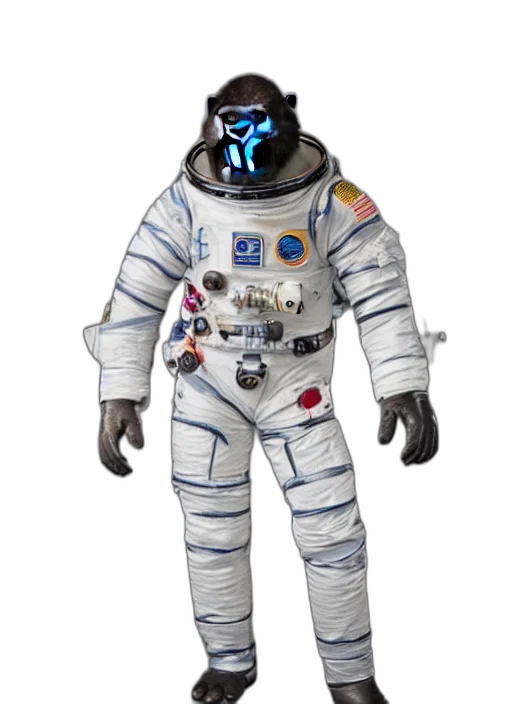 robot, mask, jacket, staff, concept art, outer space, blue, studio transparent PNG cut-out