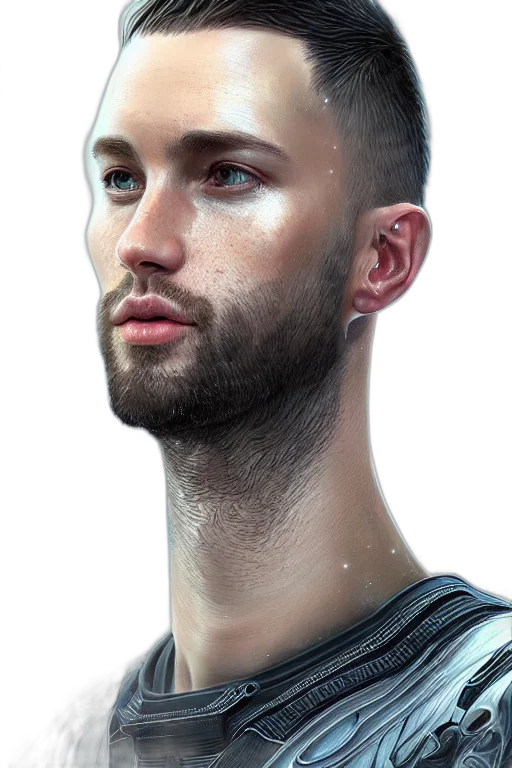 face, hair, robot, creature transparent PNG cut-out