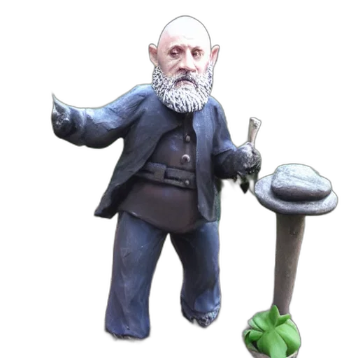 staff, concept art, 3d render, fantasy art, jonathan, banks, garden, gnome transparent PNG cut-out