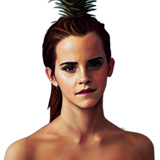 crown, hair, face, creature, photorealistic, concept art, oil painting, fantasy art transparent PNG cut-out