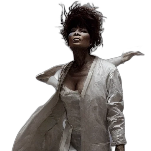 hair, jacket, dress, concept art transparent PNG cut-out