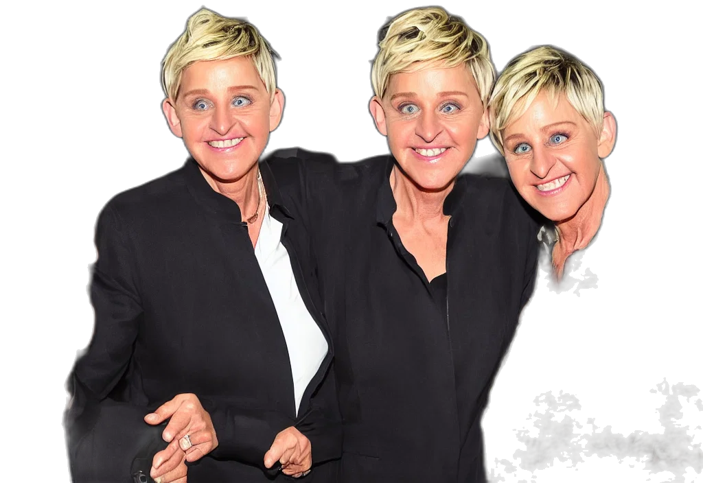 photorealistic, 3d render, ellen, degeneres transparent PNG cut-out