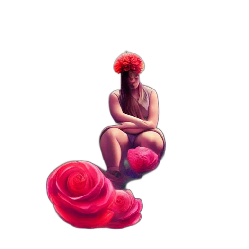 flower, crown, dress, hat, pixel art, concept art, oil painting, watercolor transparent PNG cut-out