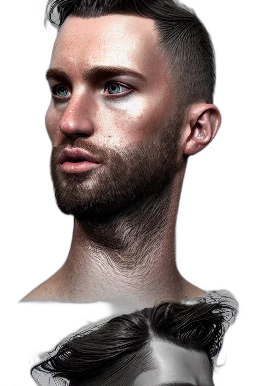 face, hair, robot, creature transparent PNG cut-out
