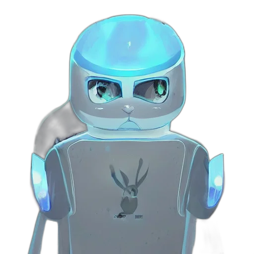 robot, 3d render, concept art, cartoon, vaporwave, artstation, hayao, myazaki transparent PNG cut-out
