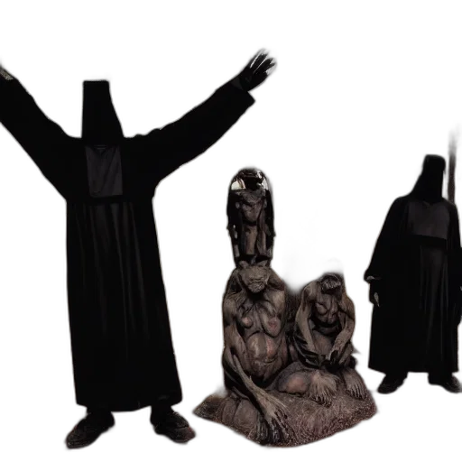 dress, mask, concept art, 3d render transparent PNG cut-out