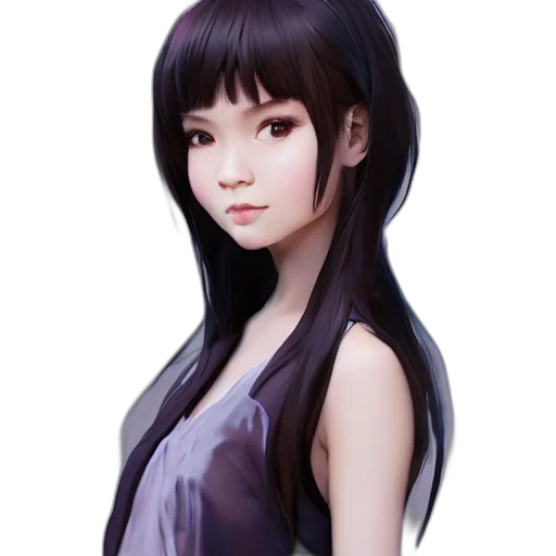 dress, face, hair, robot transparent PNG cut-out