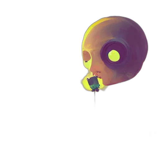 robot, mask, creature, face, concept art, pixel art, 3d render, watercolor transparent PNG cut-out