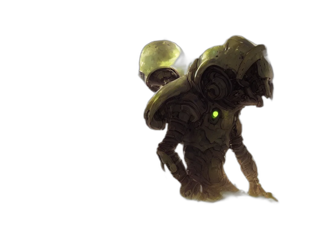creature, robot, mask, weapon transparent PNG cut-out