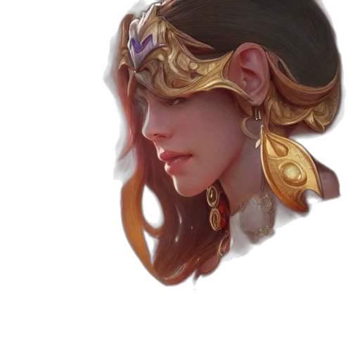 crown, jewelry, face, mask, fantasy art, concept art, photorealistic, 3d render transparent PNG cut-out
